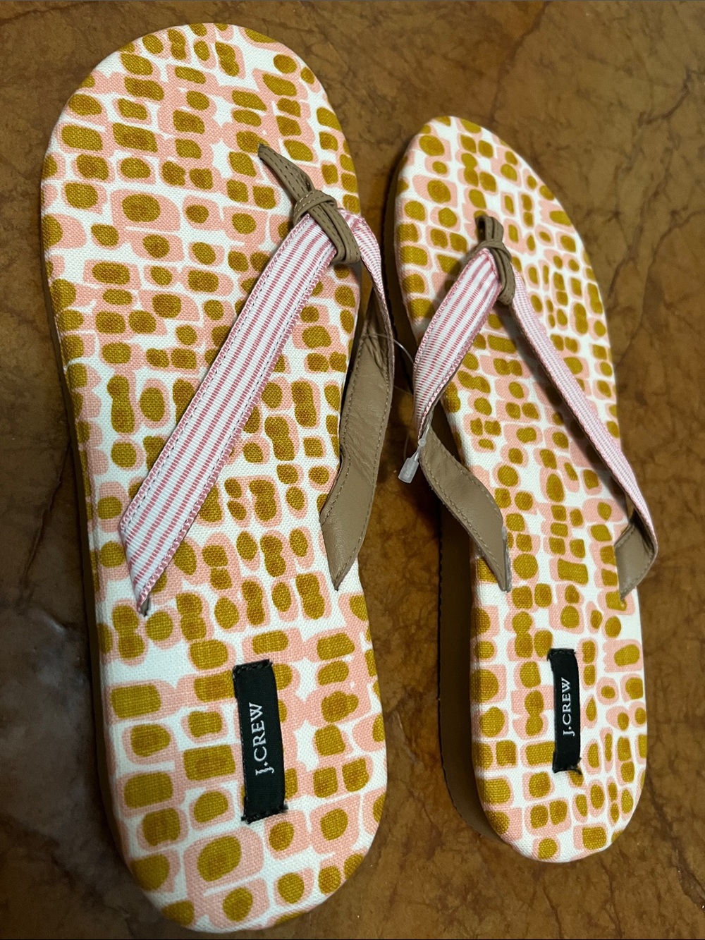 J Crew NWT Flip Flops Fabric size 8